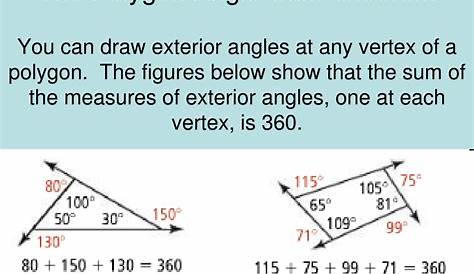 geometry worksheets polygon angle measures