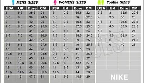 jordan shoe size conversion chart