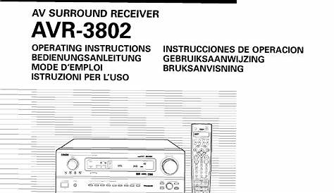 denon av receiver manual