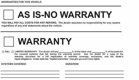 As Is No Warranty Printable Form | Template Business PSD, Excel, Word, PDF