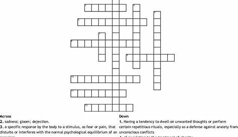 Printable Mental Health Crossword Puzzle - Printable Crossword Puzzles