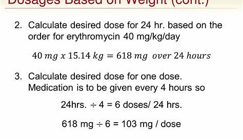 weight based dosage calculations worksheets