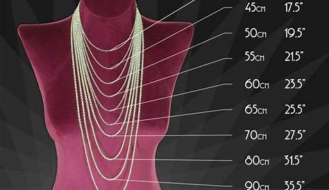 womens necklace size chart