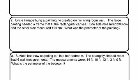 Finding the Perimeter - Perimeter Worksheet 1