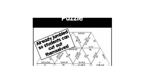 order of operations puzzle worksheet