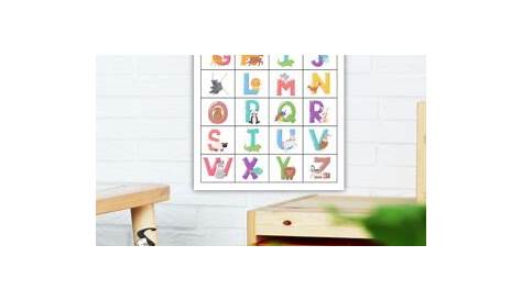 Simple Alphabet Chart PDF Printable Free (Color and Blacklines)