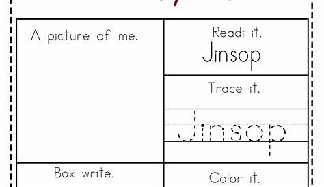 Free Name Tracing Worksheets For Preschool - Free Printables