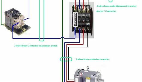 wiring diagram for a contactor
