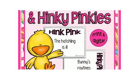 hinky pinkies worksheets with answers