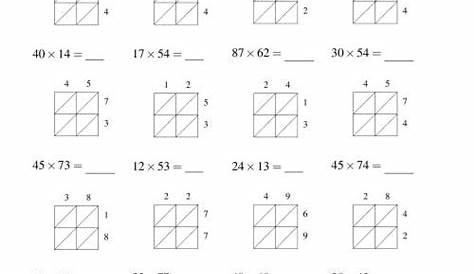 lattice multiplication 3-digit by 3-digit worksheets