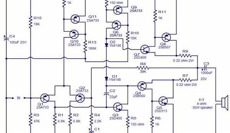 audio power amplifier schematic