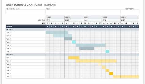 gantt chart schedule template