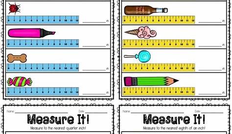 three different types of measurement worksheets for students to