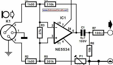 microphone amplifier circuit diagram