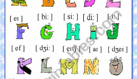 esl alphabet worksheet