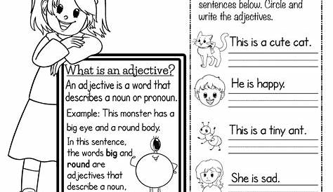 Adjectives Worksheet - Free Printable, Digital, & PDF