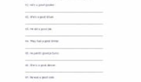 English worksheets: good and well