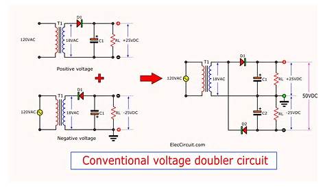 DC Voltage Doubler and Voltage Multiplier Circuits working | ElecCircuit