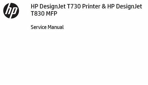 HP DesignJet T730/DesignJet T830 MFP Service Manual :: HP DesignJet