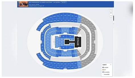 BTS Allegiant Stadium Seating Chart for 2022 Las Vegas concert