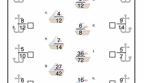 matching fractions worksheet