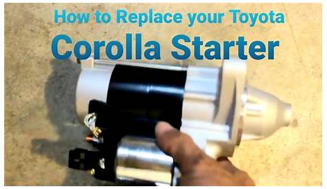 How to remove and replace a Toyota Corolla Starter - YouTube