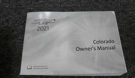 chevrolet colorado 2023 owners manual