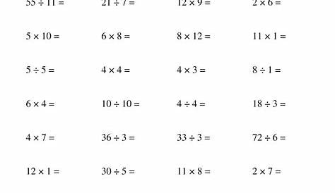 math drill 8s division worksheet