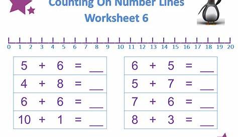 math number line worksheet kindergarten