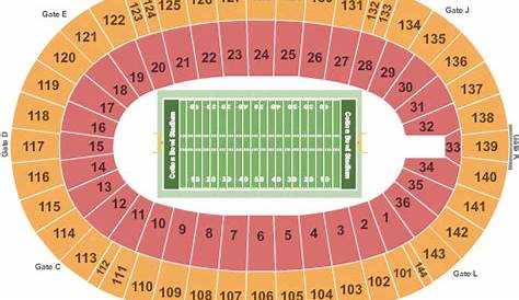 row seat number cotton bowl seating chart