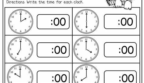 telling time worksheet free kindergarten math worksheet for kids - free
