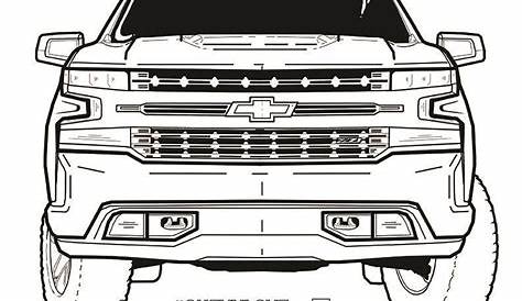 2020 Chevy Silverado | Camioneta dibujo, Autos para dibujar, Camioneta