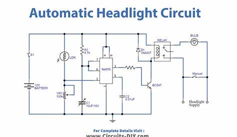 car headlights circuit diagram