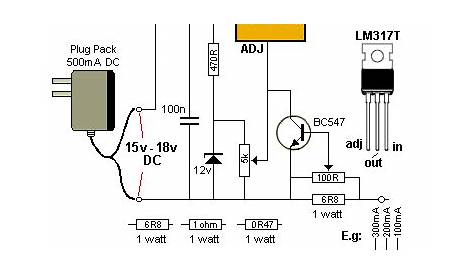 Adjustable Voltage and Variable Current Limiter Circuit Diagram