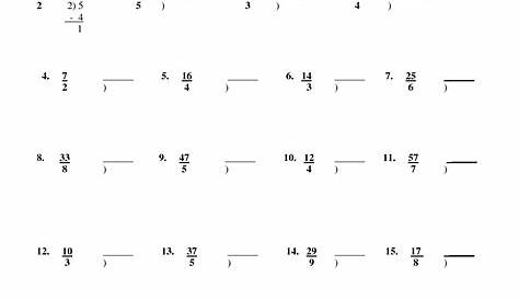10 Best Images of Converting Mixed Numbers Worksheet - Improper