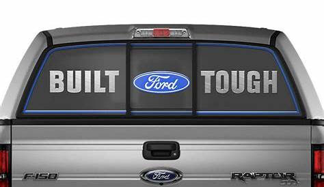 Ford F150 Rear Window Decals - BUILT FORD TOUGH – RacerX Customs | Auto