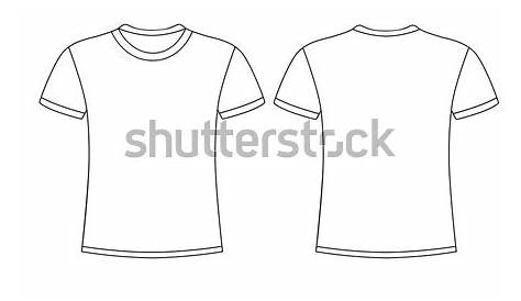 Blank Tshirt Template Front Back Stock Vector 104962142 - Shutterstock