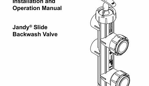 pentair backwash valve manual