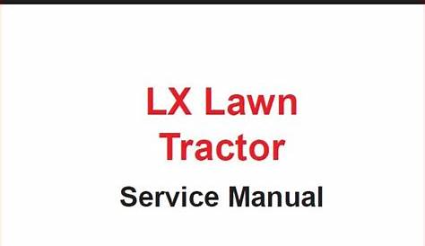 Toro LX500 22hp Kohler Lawn Tractor Shop Manual - PDF DOWNLOAD
