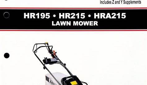 Honda Lawn Mower Repair Manual Hrm215 / Honda Walk-Behind Lawn Mower
