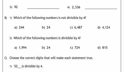 printable divisibility rule worksheets pdf for grade 4 kids