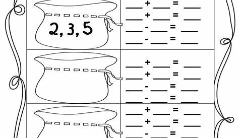 Printable Fact Family Worksheets for First Grade | 101 Activity