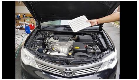 How to replace Toyota Camry Engine Air Filter 2012-2015 - YouTube