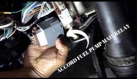 Honda Accord Fuel Pump Relay Location Replacement - YouTube