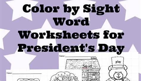 President's Day Worksheets for preschool or kindergarten