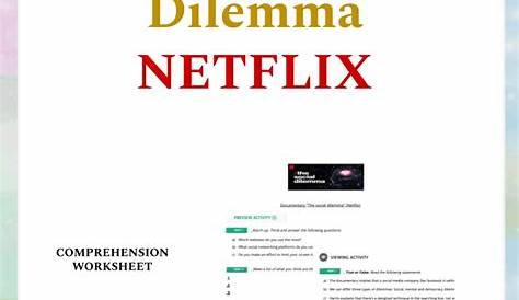 the social dilemma worksheet pdf