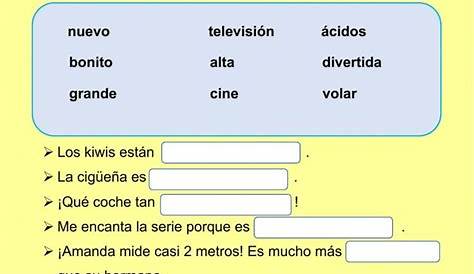 Adjetivos: Los adjetivos ejercicio | Spanish reading comprehension