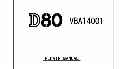 nikon d80 owners manual
