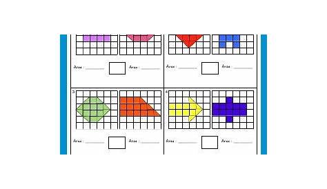 Worksheet | Comparing Area | For each pair in the box, find the area in