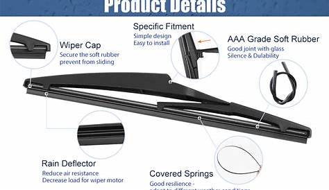 Amazon.com: X AUTOHAUX 10 Inch Rear Window Windshield Wiper Blade for